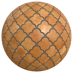 Fan-shaped Terracotta Tiles