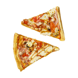 Zwei Stücke Pizza
