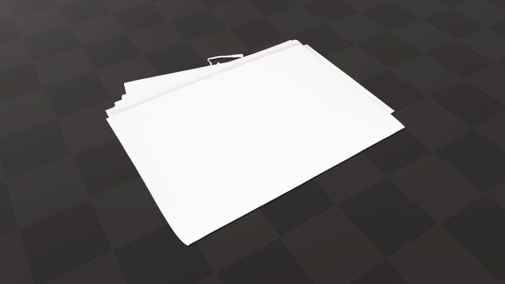 Folder with Sheets of Paper