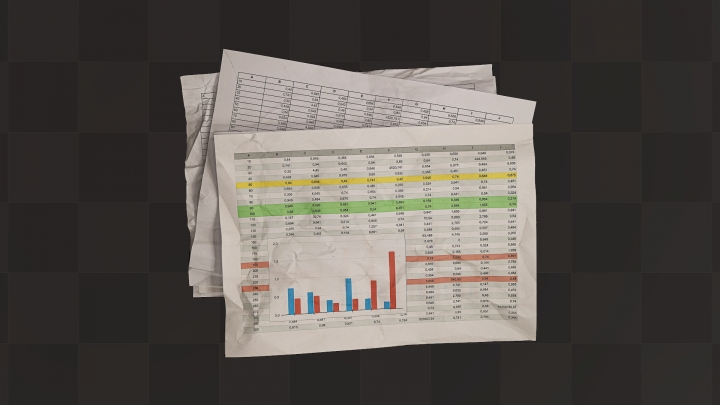 Crumpled Data Sheets
