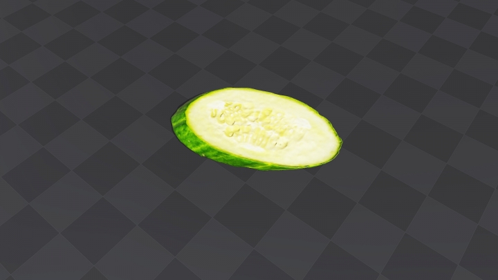 Slice of Green Cucumber