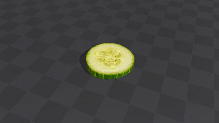 Slice of Green Cucumber