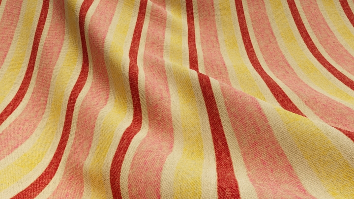 Multicolored Striped Fabric
