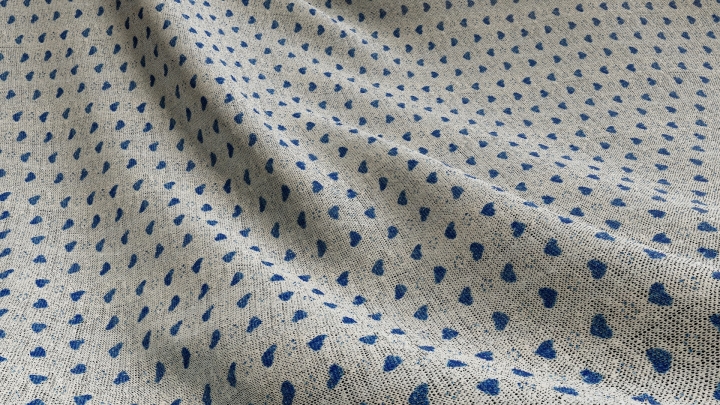 Soft Fabric with Hearts