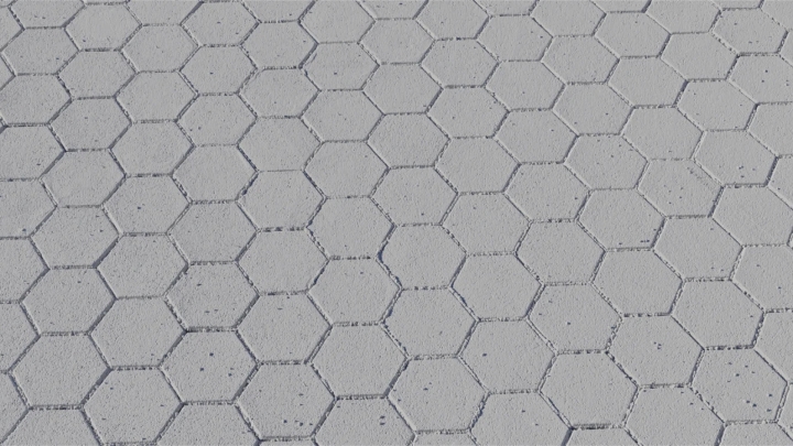 Шестиугольное бетонное покрытие