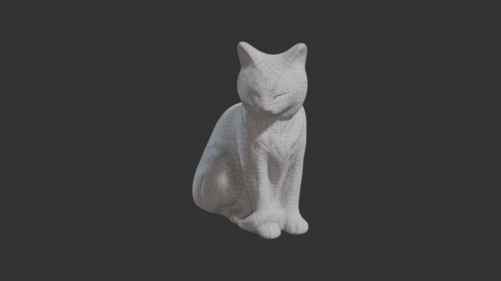 Бетонная статуя кошки