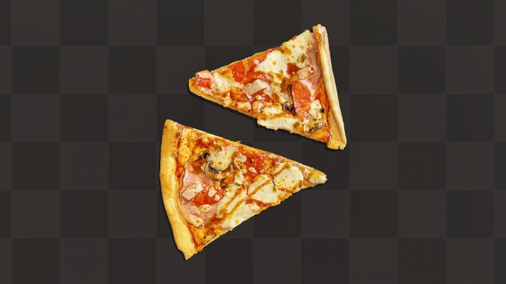 Deux tranches de pizza