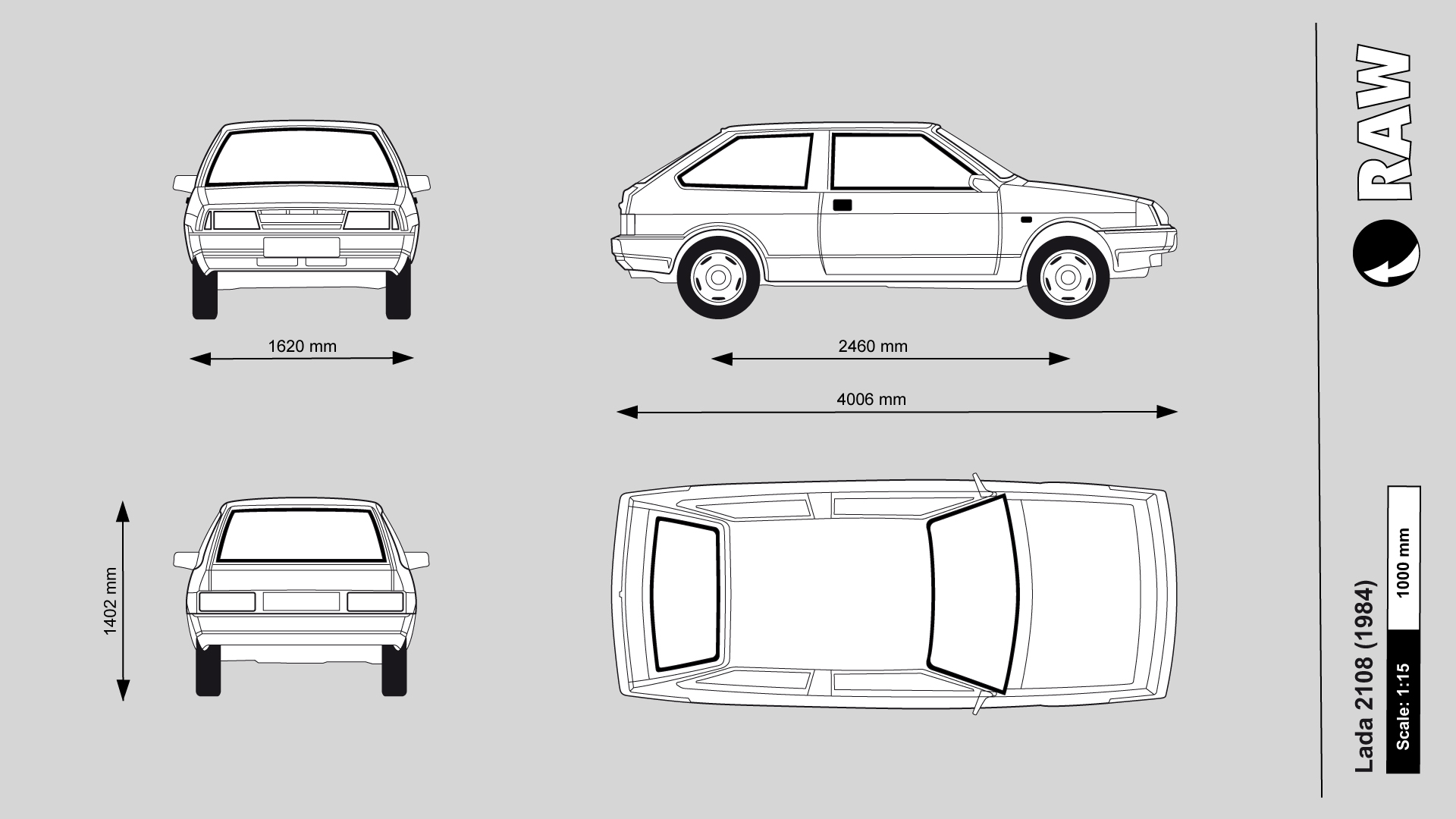 ВАЗ-21099- чертежи (рисунки) автомобиля