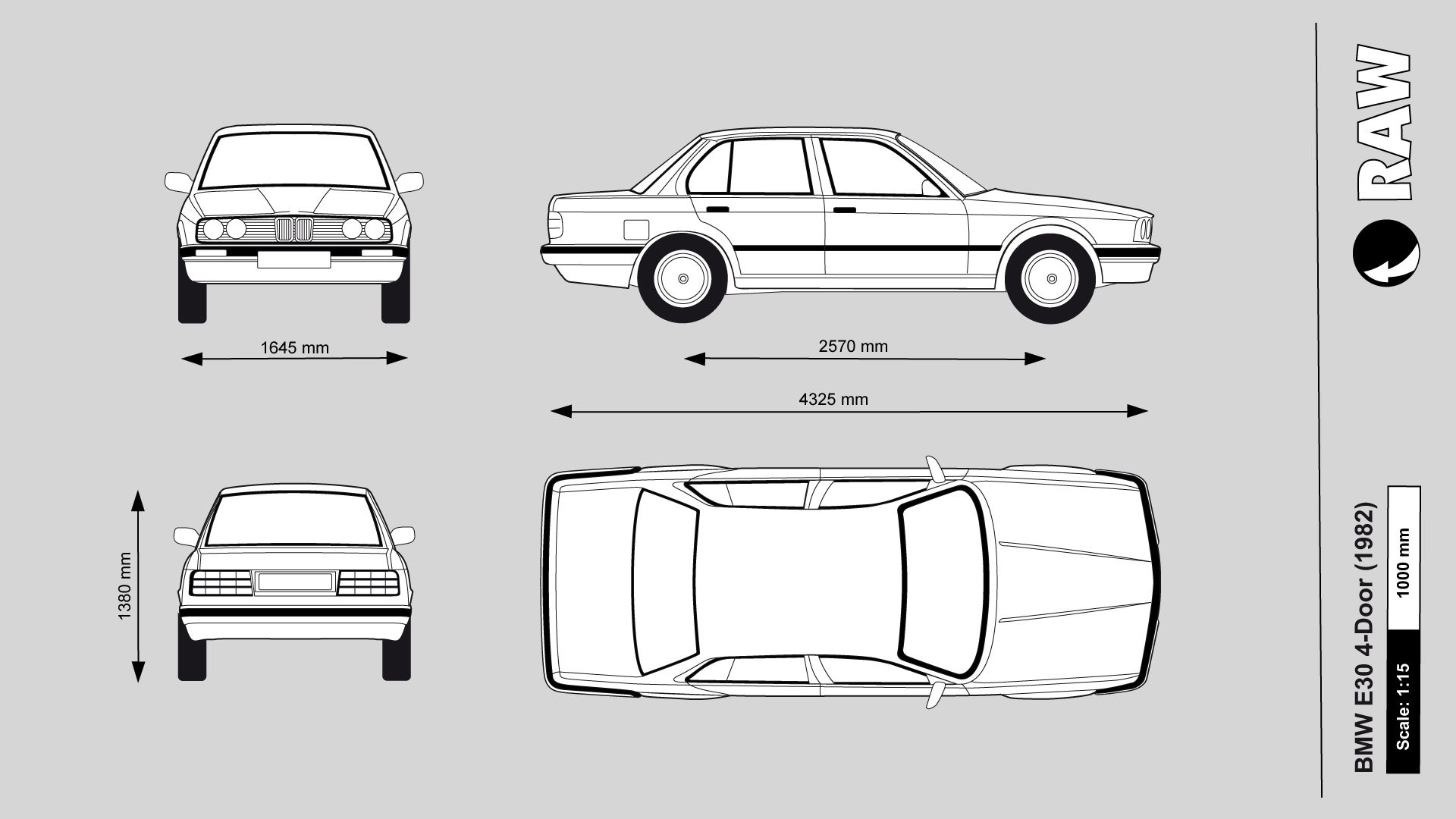 Bmw e34 чертеж